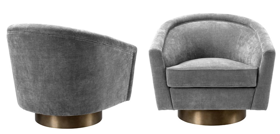 Кресло Eichholtz Swivel Chair Catene Grey Кресло Eichholtz Swivel Chair Catene Grey - Loft-Concept в Челябинске