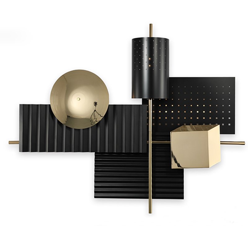 Бра Abstra black&gold Глянцевое золото Черный Бра Abstra black&gold Глянцевое золото Черный в Челябинске | Loft Concept