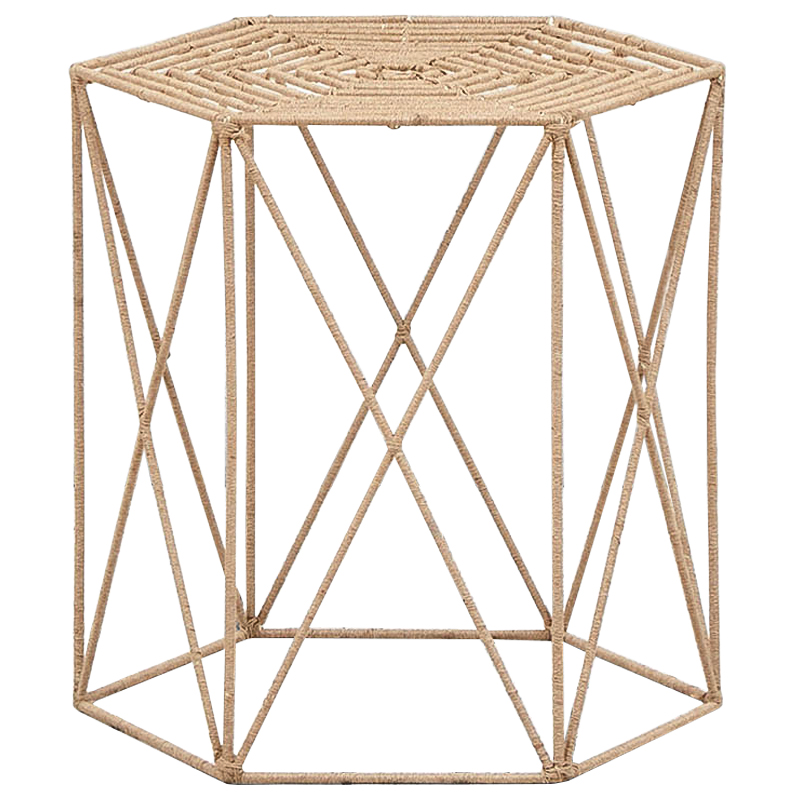 Приставной стол Wicker Alma Side Table Бежевый Приставной стол Wicker Alma Side Table Бежевый в Челябинске | Loft Concept