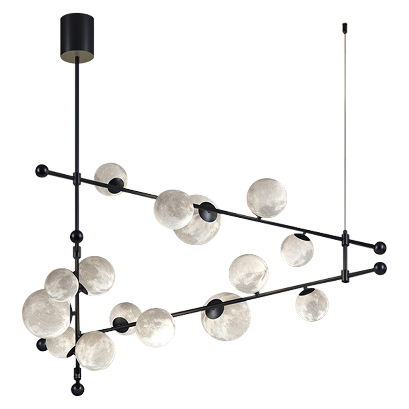 Светильник Tech Lighting Modern Rail Geometric Linear Suspension 15 Black Черный Белый в Челябинске | Loft Concept 
