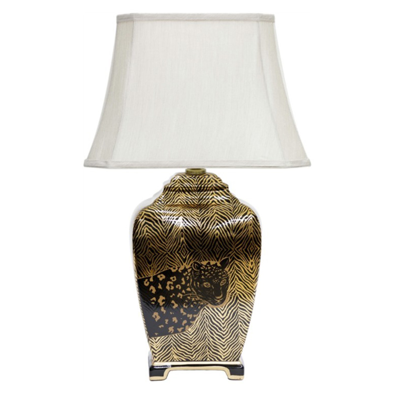 Настольная лампа Leopard Table lamp black and gold Черный Золотой Белый Настольная лампа Leopard Table lamp black and gold Черный Золотой Белый в Челябинске | Loft Concept
