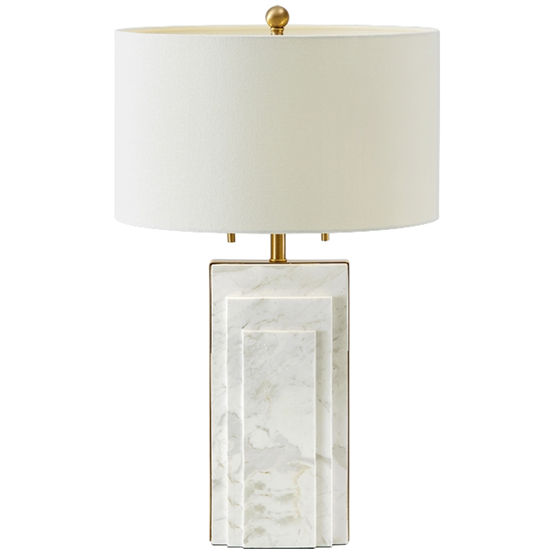 Дизайнерский настольный светильник Deco Marble Table Lamp Золотой Молочный Белый Мрамор Bianco Дизайнерский настольный светильник Deco Marble Table Lamp Золотой Молочный Белый Мрамор Bianco в Челябинске | Loft Concept