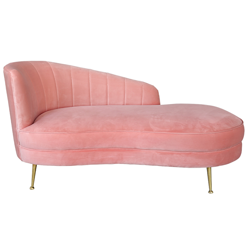 Кушетка Pink Velur Розовый Золотой Кушетка Pink Velur Розовый Золотой в Челябинске | Loft Concept