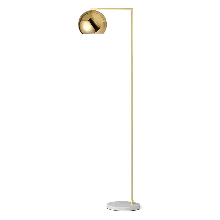 Торшер Brass Ball Белый Латунь Торшер Brass Ball Белый Латунь в Челябинске | Loft Concept
