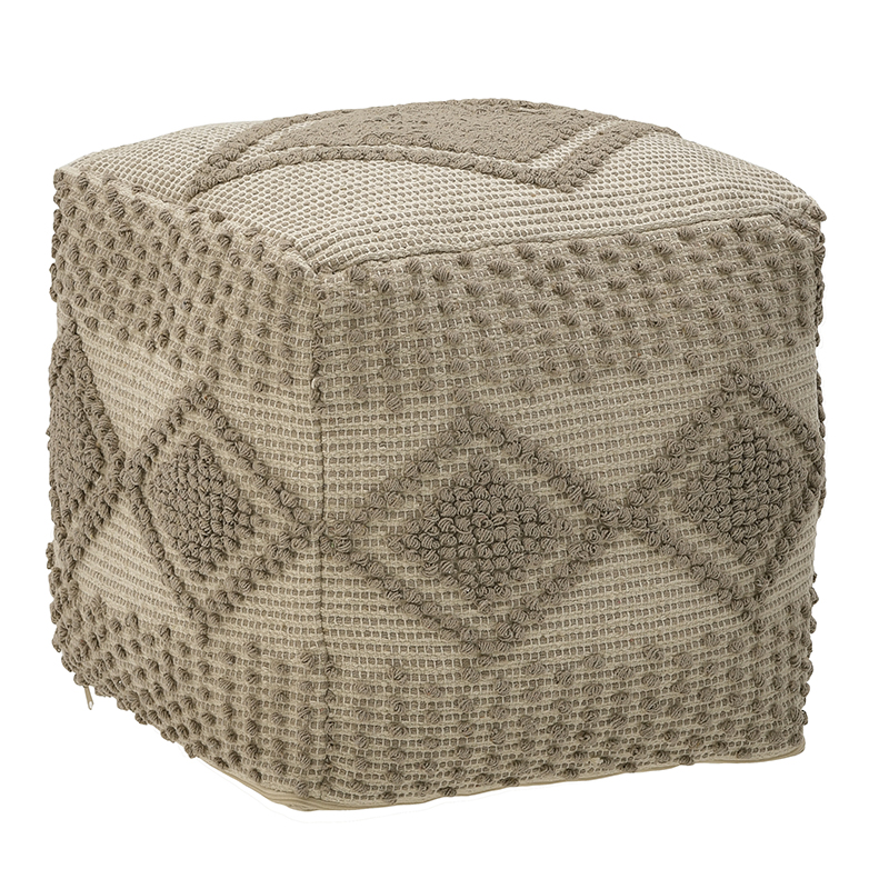 Пуф Kelim Pattern Beige Бежево-серый в Челябинске | Loft Concept 