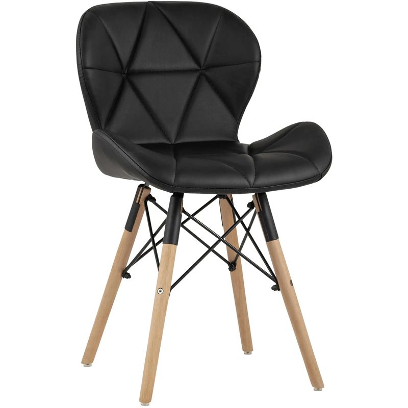 Стул Jeroen Chair Черная Экокожа Черный Древесина Стул Jeroen Chair Черная Экокожа Черный Древесина в Челябинске | Loft Concept