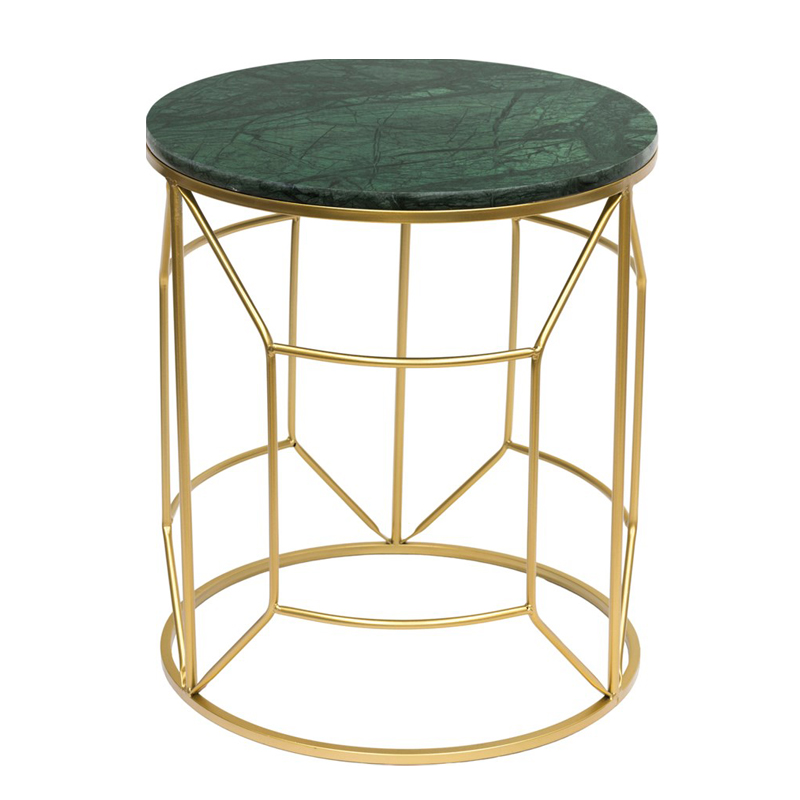 Приставной столик Decorative Table зелёный мрамор Золотой Зеленый Приставной столик Decorative Table зелёный мрамор Золотой Зеленый в Челябинске | Loft Concept