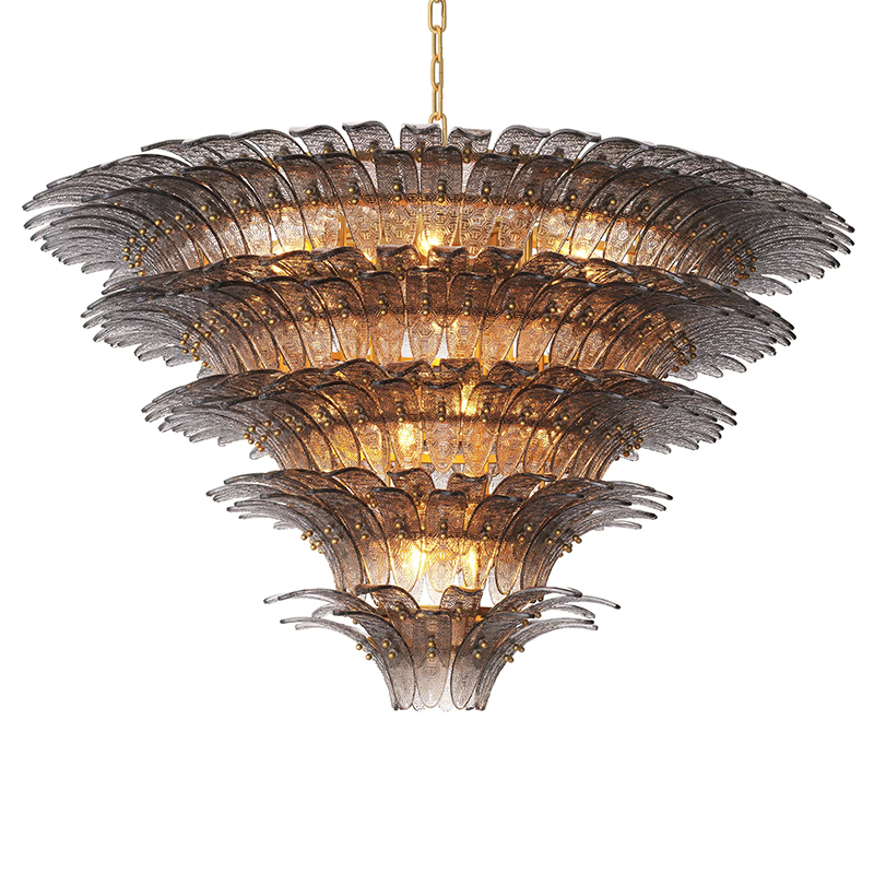 Люстра Philipp Plein Chandelier Bel Air XL Латунь Серый Люстра Philipp Plein Chandelier Bel Air XL Латунь Серый в Челябинске | Loft Concept