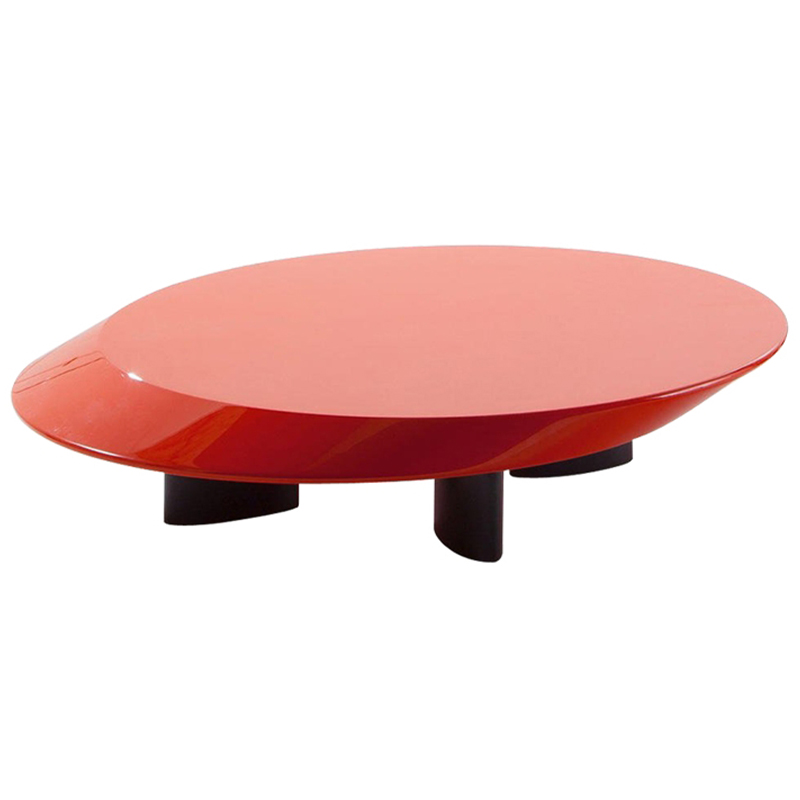 Кофейный стол Ellipse Red Glossy Coffee Table Красный Черный Кофейный стол Ellipse Red Glossy Coffee Table Красный Черный в Челябинске | Loft Concept