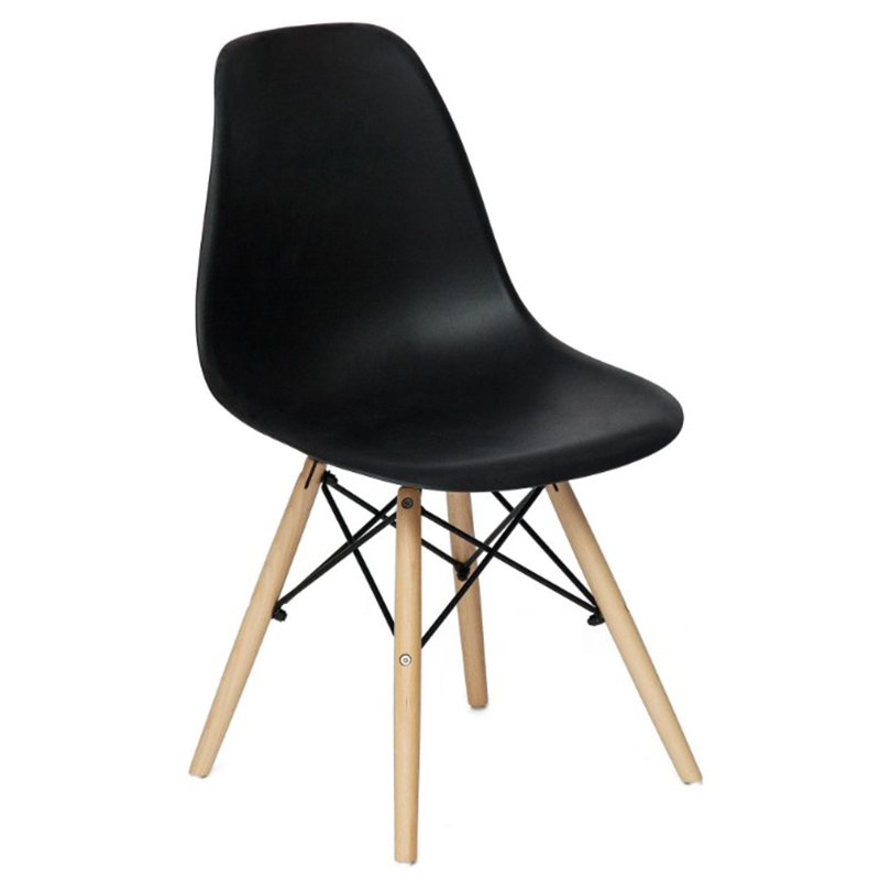 Стул DSW black Черный Древесина Стул DSW black Черный Древесина в Челябинске | Loft Concept