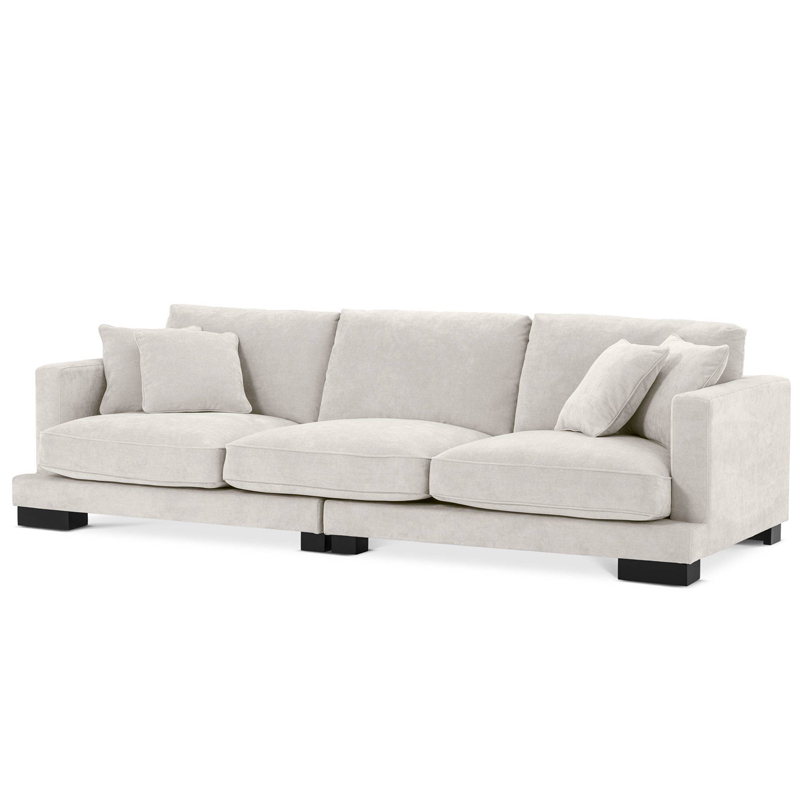 Диван Eichholtz Sofa Tuscany sand Песочный Черный Диван Eichholtz Sofa Tuscany sand Песочный Черный в Челябинске | Loft Concept