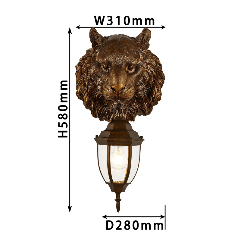 Коричневый уличный светильник с головой зверя ANIMAL LANTERN Коричневый уличный светильник с головой зверя ANIMAL LANTERN в Челябинске