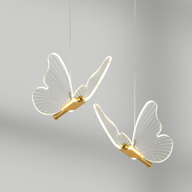 Butterfly Double Pendant Lamp D Прозрачный Латунь Butterfly Double Pendant Lamp D Прозрачный Латунь в Челябинске | Loft Concept