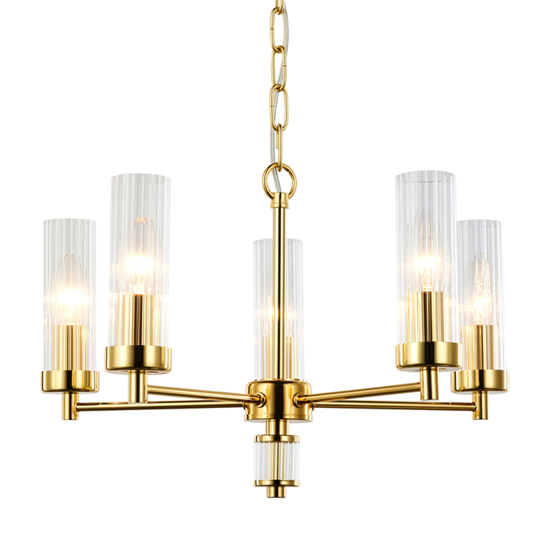 Люстра Jeanette Chandelier Gold 46 Глянцевое золото Прозрачный Люстра Jeanette Chandelier Gold 46 Глянцевое золото Прозрачный в Челябинске | Loft Concept