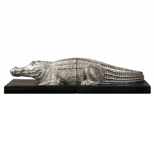 Держатель книг крокодил Crocodile Серебряный в Челябинске | Loft Concept 
