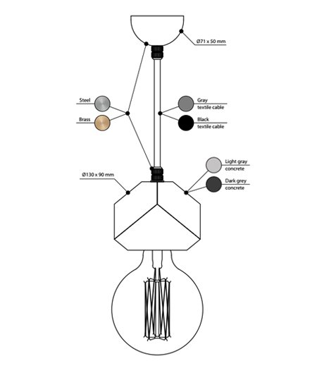 Подвесной светильник BETON MAKT в Челябинске