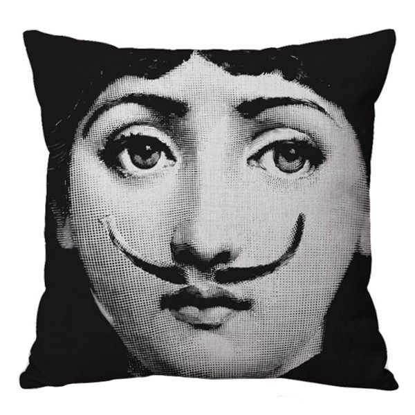 Декоративная подушка Fornasetti 021 Черно-белый Декоративная подушка Fornasetti 021 Черно-белый в Челябинске | Loft Concept