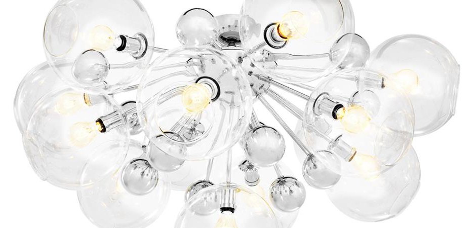 Потолочный светильник Eichholtz Ceiling Lamp Soleil Nickel Потолочный светильник Eichholtz Ceiling Lamp Soleil Nickel - Loft-Concept в Челябинске