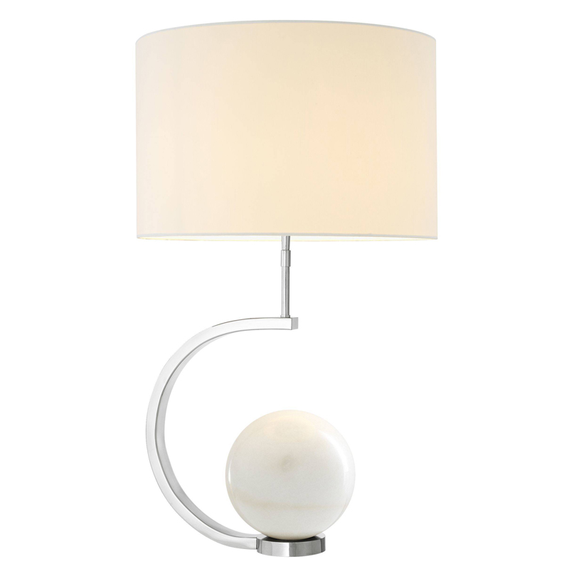 Настольная лампа Eichholtz Table Lamp Luigi white marble Белый Никель Белый Мрамор Bianco Настольная лампа Eichholtz Table Lamp Luigi white marble Белый Никель Белый Мрамор Bianco в Челябинске | Loft Concept