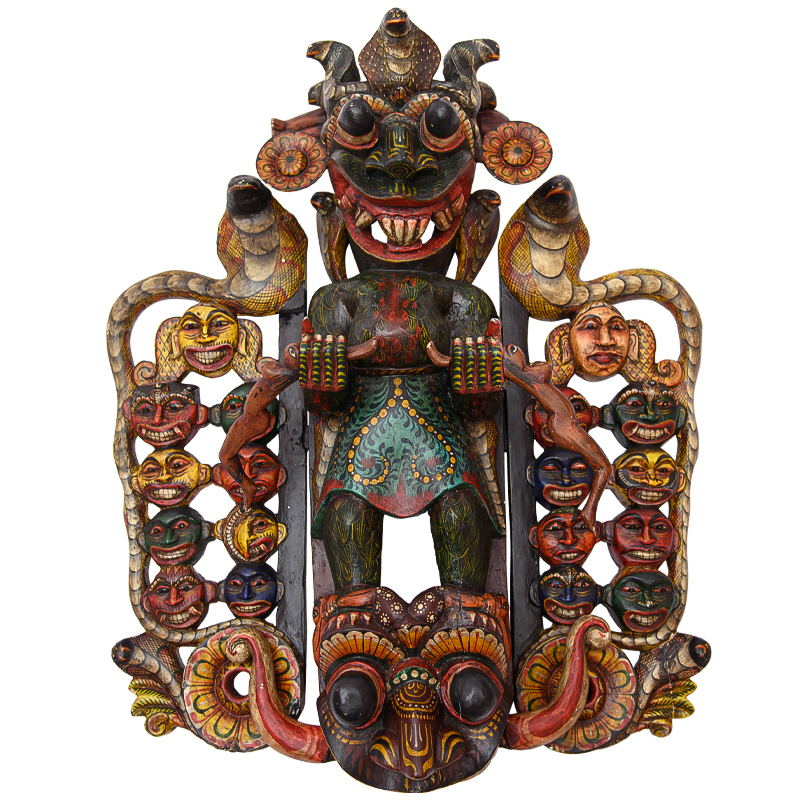 Маска "Maha Kola Sanniya" Medicine Demon Шри-Ланка Черный Мульти Маска "Maha Kola Sanniya" Medicine Demon Шри-Ланка Черный Мульти в Челябинске | Loft Concept