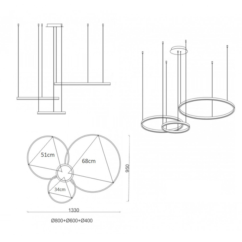 Люстра Crystal round chandelier Люстра 3 кольца Матовое Золото Люстра Crystal round chandelier Люстра 3 кольца Матовое Золото в Челябинске
