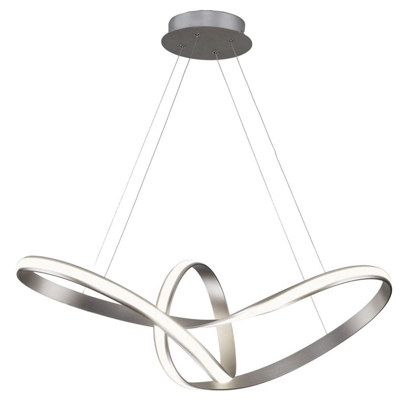 Люстра Mobius Strip Silver Chandelier Никель Сатин Люстра Mobius Strip Silver Chandelier Никель Сатин в Челябинске | Loft Concept