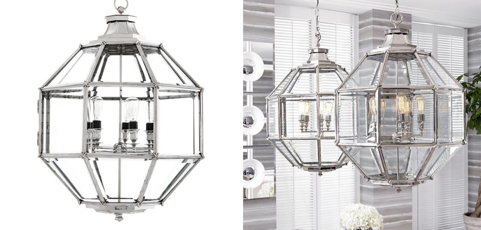 Люстра Lantern Owen Nickel L - Loft-Concept в Челябинске