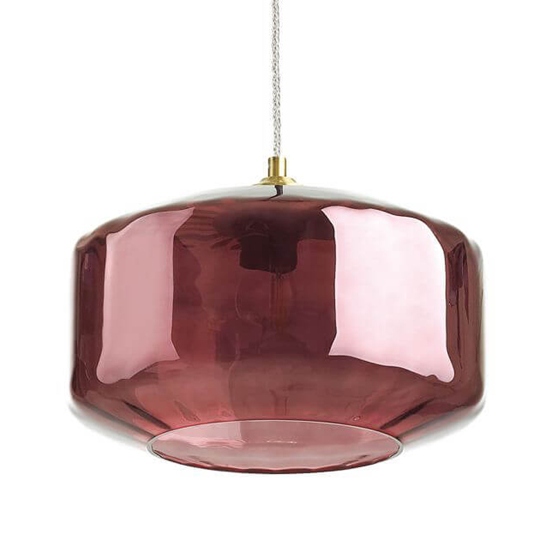 Подвесной светильник Multicolored Glass Burgundy Бургундский красный Бронза Подвесной светильник Multicolored Glass Burgundy Бургундский красный Бронза в Челябинске | Loft Concept