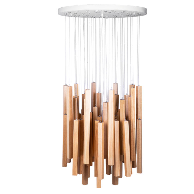 Подвесной светильник Wooden Eco Light Бежевый Подвесной светильник Wooden Eco Light Бежевый в Челябинске | Loft Concept