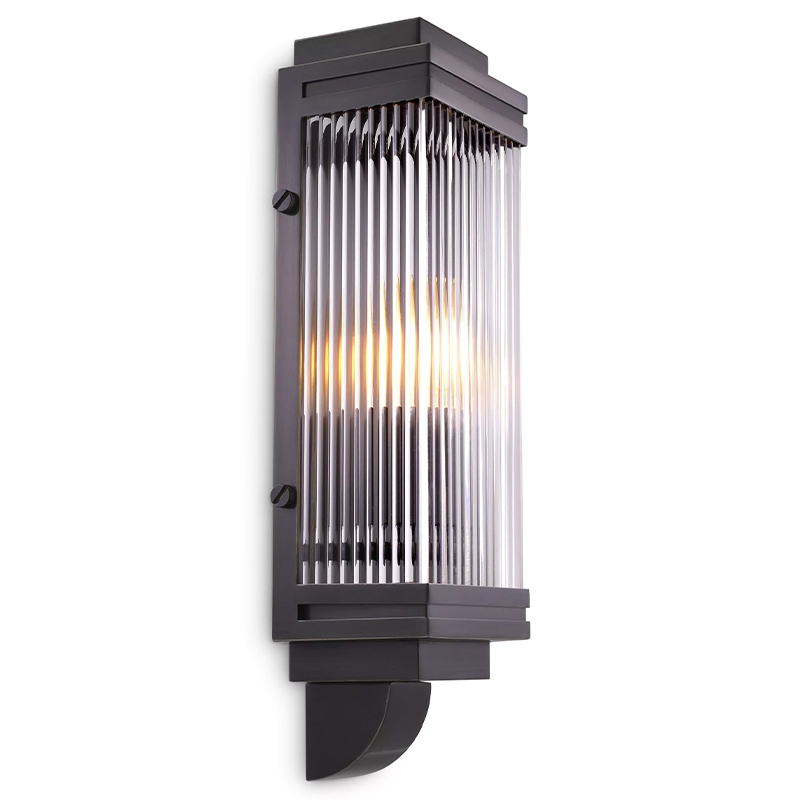 Бра Eichholtz Wall Lamp Bassett Bronze Темная бронза Прозрачное Стекло Бра Eichholtz Wall Lamp Bassett Bronze Темная бронза Прозрачное Стекло в Челябинске | Loft Concept