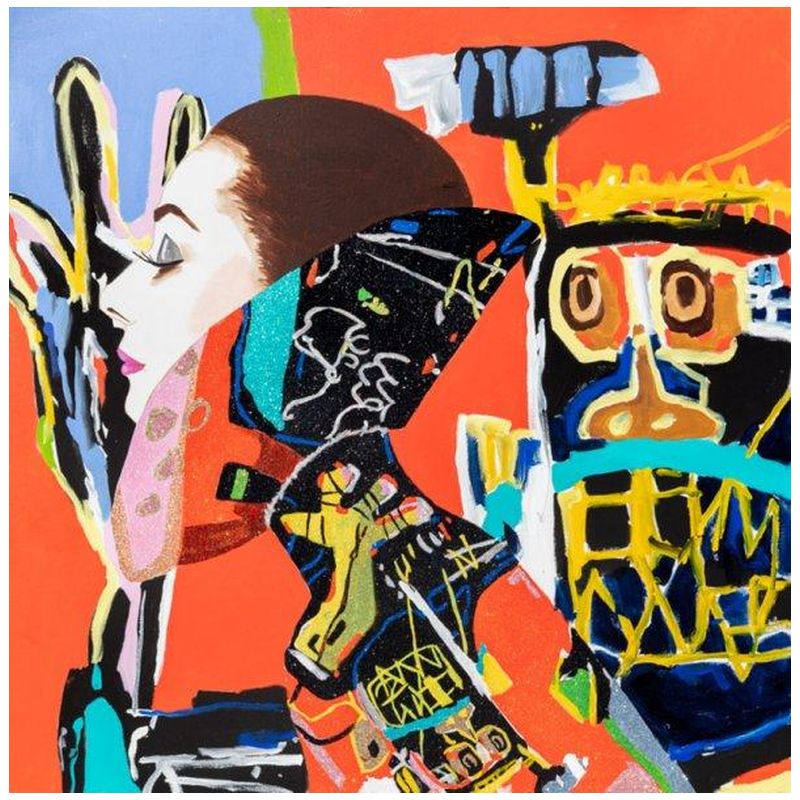 Картина She Dreamed of Basquiat in Orange Мульти Картина She Dreamed of Basquiat in Orange Мульти в Челябинске | Loft Concept