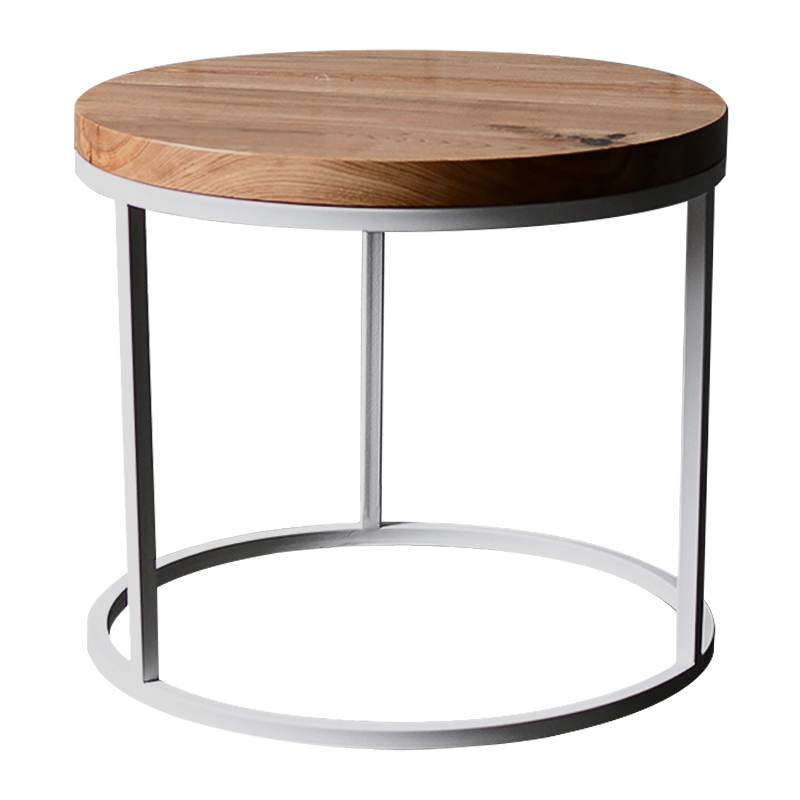 Кофейный стол Blake Industrial Metal Rust Coffee Table Белый Светлый дуб Кофейный стол Blake Industrial Metal Rust Coffee Table Белый Светлый дуб в Челябинске | Loft Concept