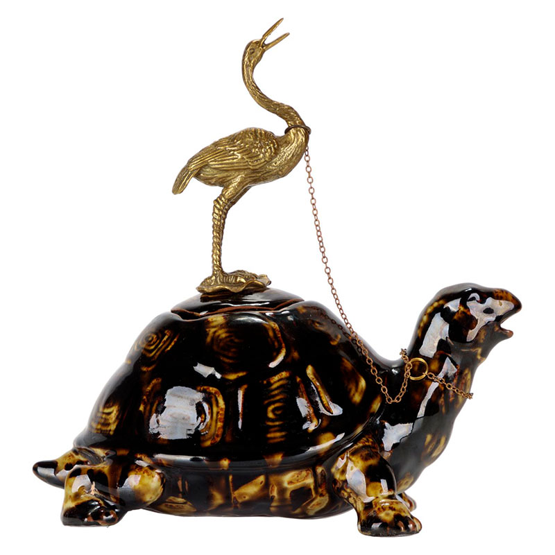 Чайник фарфоровый в виде черепахи Crane & Turtle Коричневый Золотой Чайник фарфоровый в виде черепахи Crane & Turtle Коричневый Золотой в Челябинске | Loft Concept