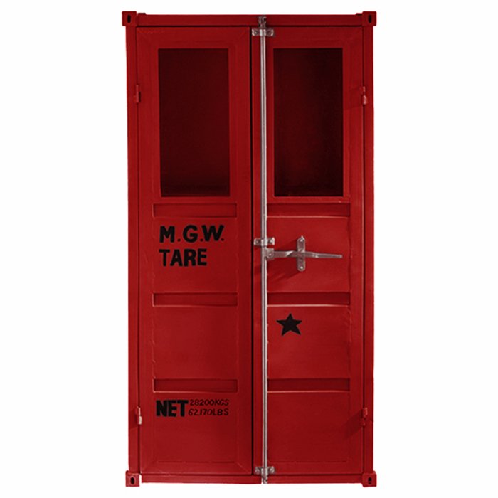 Шкаф-витрина Sea Container Red M.G.W. Синий Бирюзовый Зеленый Желтый Оранжевый Красный Белый Серый Черный Шкаф-витрина Sea Container Red M.G.W. Синий Бирюзовый Зеленый Желтый Оранжевый Красный Белый Серый Черный в Челябинске | Loft Concept