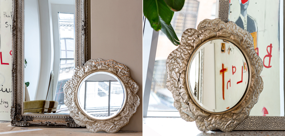 Зеркало Chlodio Crumpled Silver Mirror Зеркало Chlodio Crumpled Silver Mirror - Loft-Concept в Челябинске