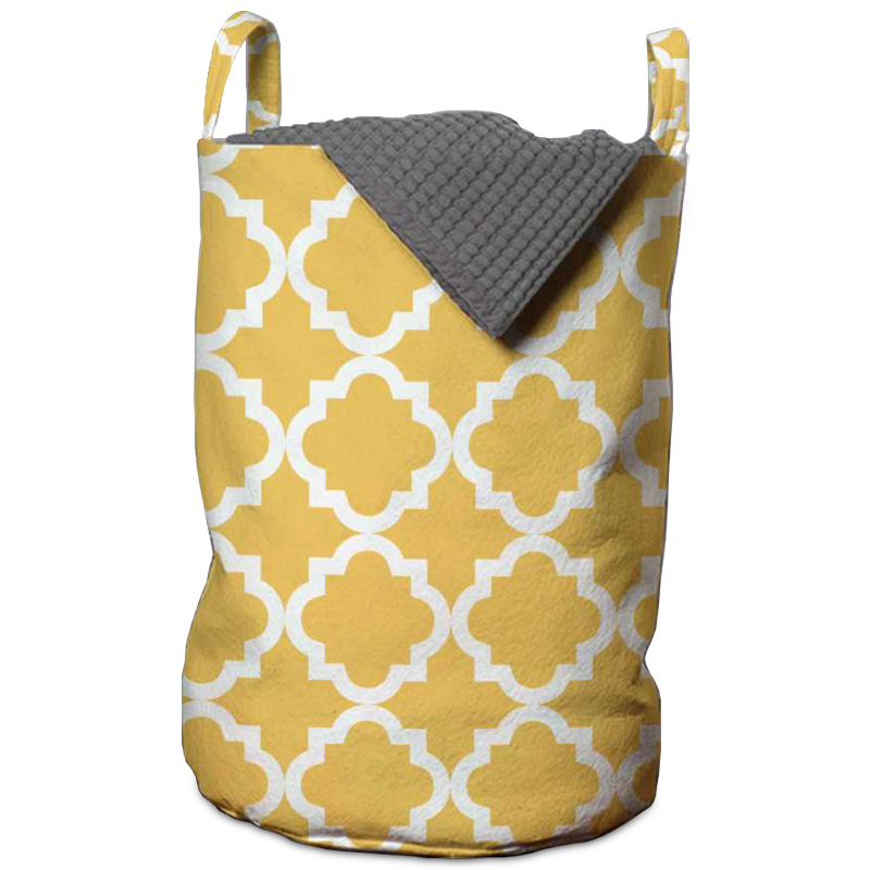 Корзина Yellow Ornament Basket Горчичный Корзина Yellow Ornament Basket Горчичный в Челябинске | Loft Concept