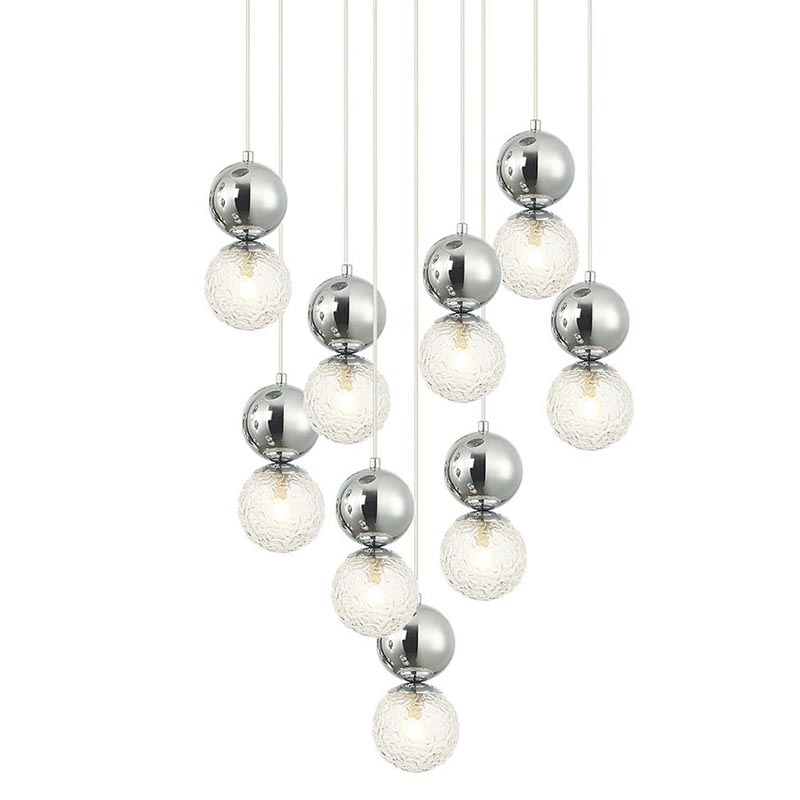 Люстра Lennert Chrome Cascade Chandelier Хром Прозрачное Стекло Люстра Lennert Chrome Cascade Chandelier Хром Прозрачное Стекло в Челябинске | Loft Concept
