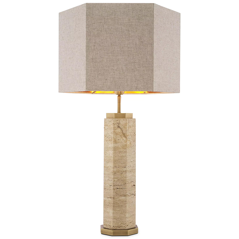 Настольная лампа Eichholtz Table Lamp Newman Бежево-серый Серый Латунь Настольная лампа Eichholtz Table Lamp Newman Бежево-серый Серый Латунь в Челябинске | Loft Concept