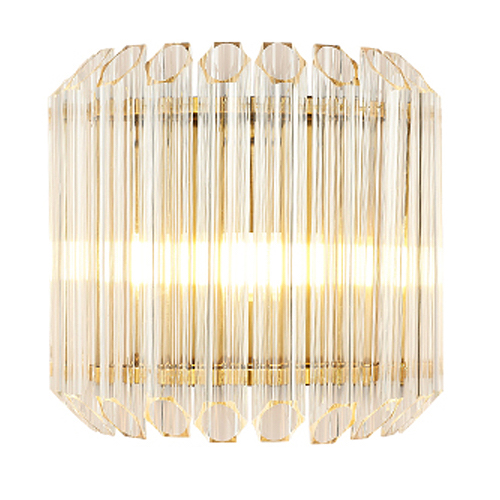 Бра Hexagon Wall Lamp прозрачное стекло Прозрачный Золотой Бра Hexagon Wall Lamp прозрачное стекло Прозрачный Золотой в Челябинске | Loft Concept