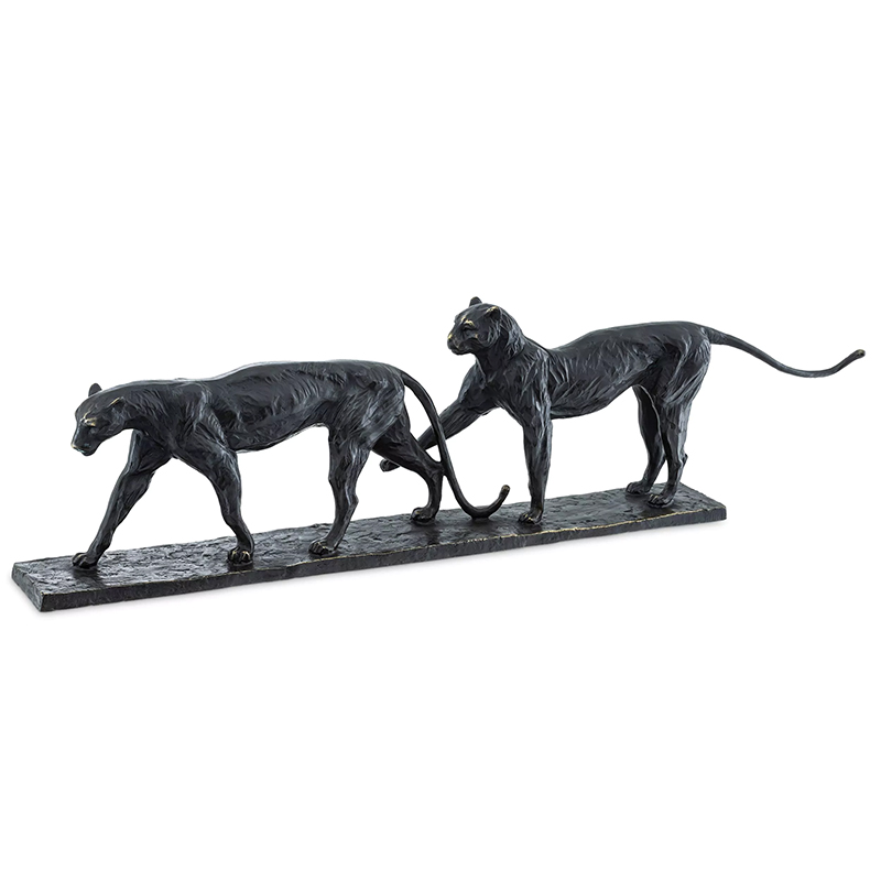 Декоративная статуэтка Eichholtz Leopard Pair Темная бронза Декоративная статуэтка Eichholtz Leopard Pair Темная бронза в Челябинске | Loft Concept