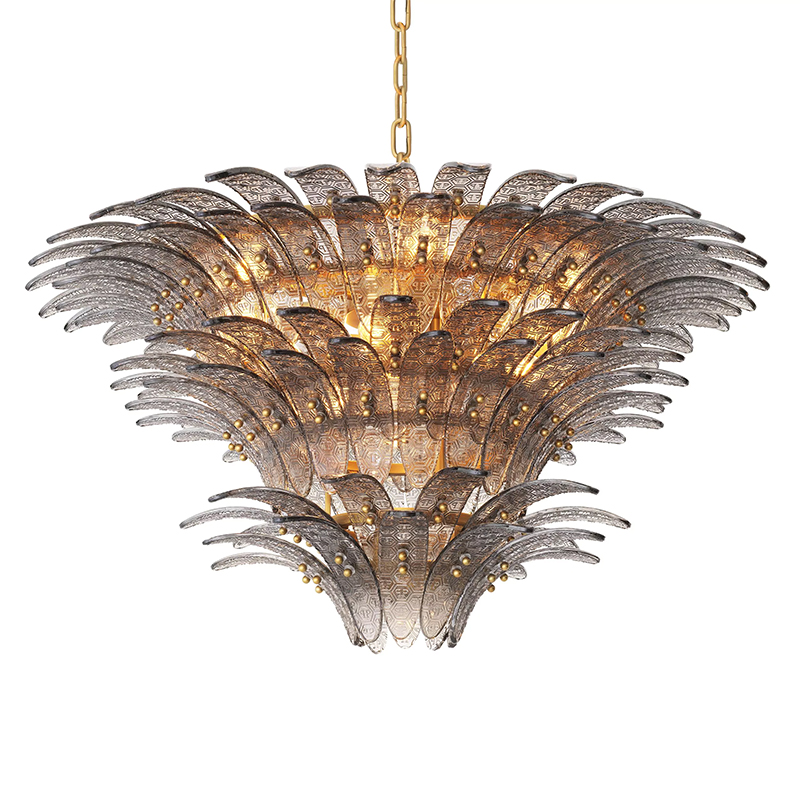 Люстра Philipp Plein Chandelier Bel Air L Латунь Серый Люстра Philipp Plein Chandelier Bel Air L Латунь Серый в Челябинске | Loft Concept