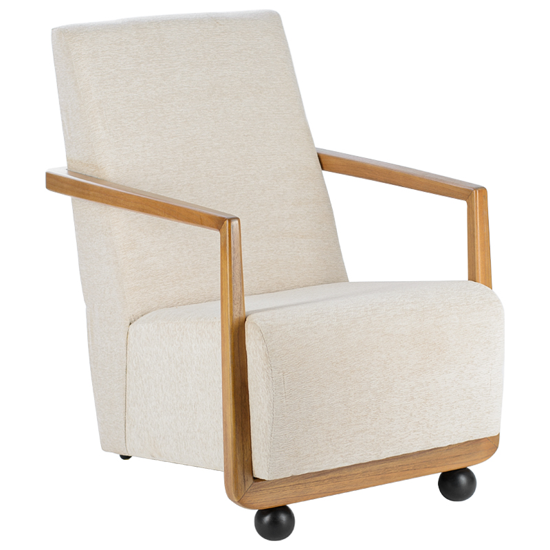 Кресло Stellan Armchair Бежевый Древесина Черный Кресло Stellan Armchair Бежевый Древесина Черный в Челябинске | Loft Concept