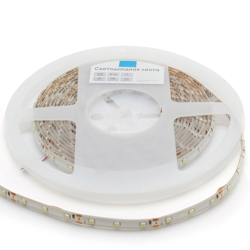 Комплект светодиодной ленты 4,8W/m 60LED/m 3528SMD холодный белый Белый Комплект светодиодной ленты 4,8W/m 60LED/m 3528SMD холодный белый Белый в Челябинске | Loft Concept