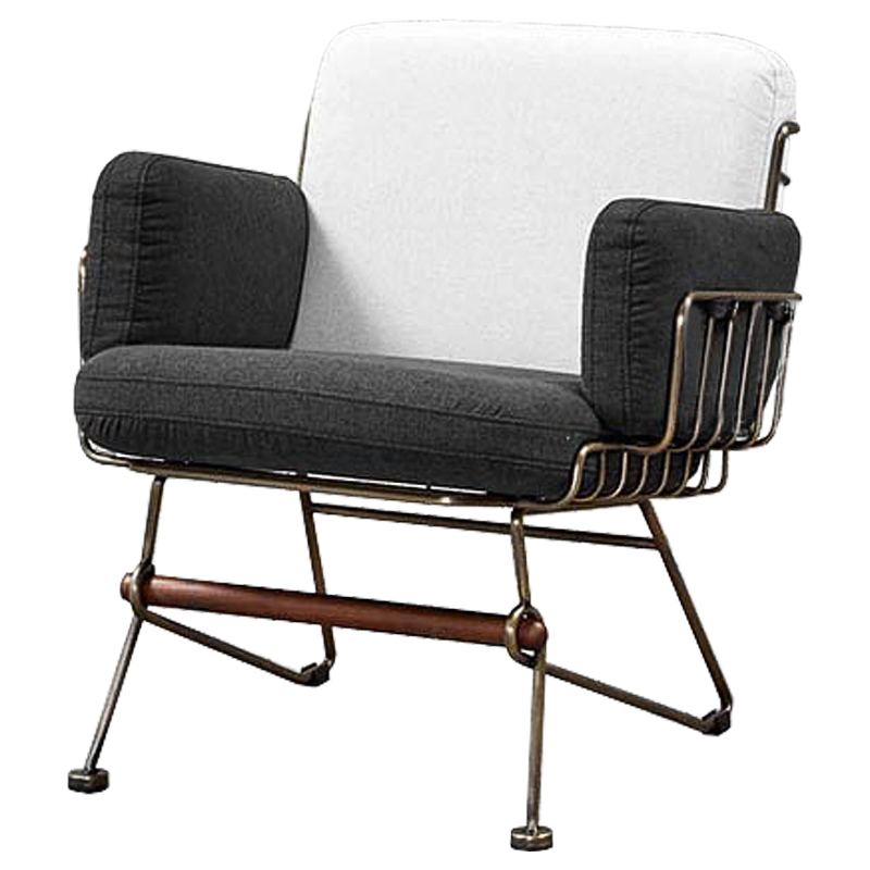 Кресло Jenson Armchair Серый Коричневый Бронза Кресло Jenson Armchair Серый Коричневый Бронза в Челябинске | Loft Concept