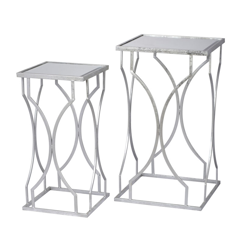Комплект приставных столов Mirror Surface Table silver Серебряный Комплект приставных столов Mirror Surface Table silver Серебряный в Челябинске | Loft Concept