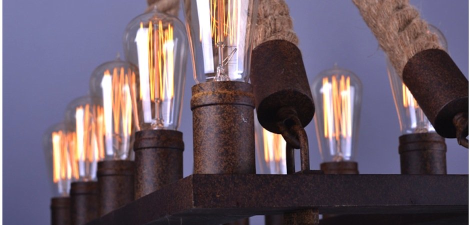 Люстра Square Mini 10 Loft Rope Light Люстра Square Mini 10 Loft Rope Light - Loft-Concept в Челябинске