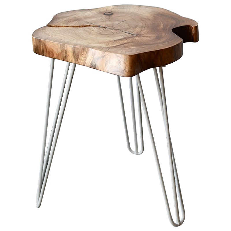 Приставной стол Frederic Industrial Metal Rust Side Table Древесина Белый Приставной стол Frederic Industrial Metal Rust Side Table Древесина Белый в Челябинске | Loft Concept