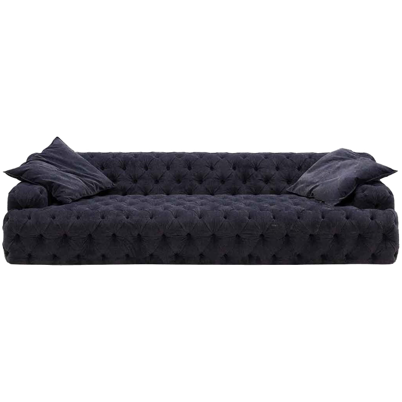 Трехместный диван темно-синий Campion Deep Blue Sofa Темно-синий Трехместный диван темно-синий Campion Deep Blue Sofa Темно-синий в Челябинске | Loft Concept