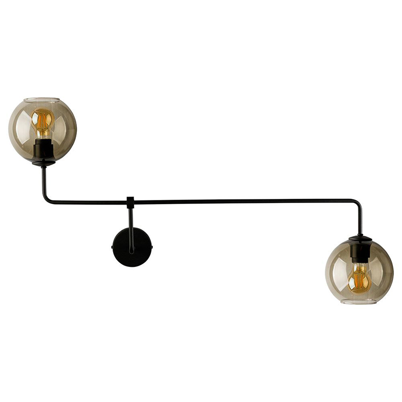 Бра Franco Wall Lamp Duo Черный Янтарный Бра Franco Wall Lamp Duo Черный Янтарный в Челябинске | Loft Concept