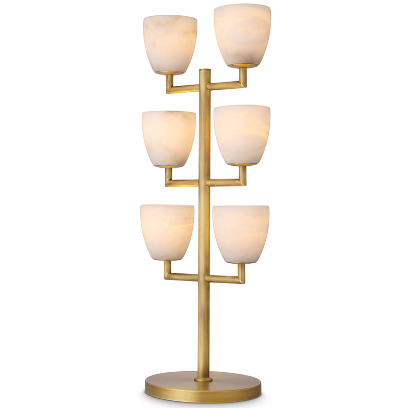 Настольная лампа Eichholtz Table Lamp Valerius Белый Латунь Бежевый Настольная лампа Eichholtz Table Lamp Valerius Белый Латунь Бежевый в Челябинске | Loft Concept